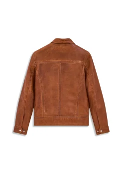 Blouson En Cuir marron CRISTO VINTAGE