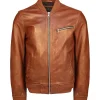 Blouson En Cuir marron STEREO DITY