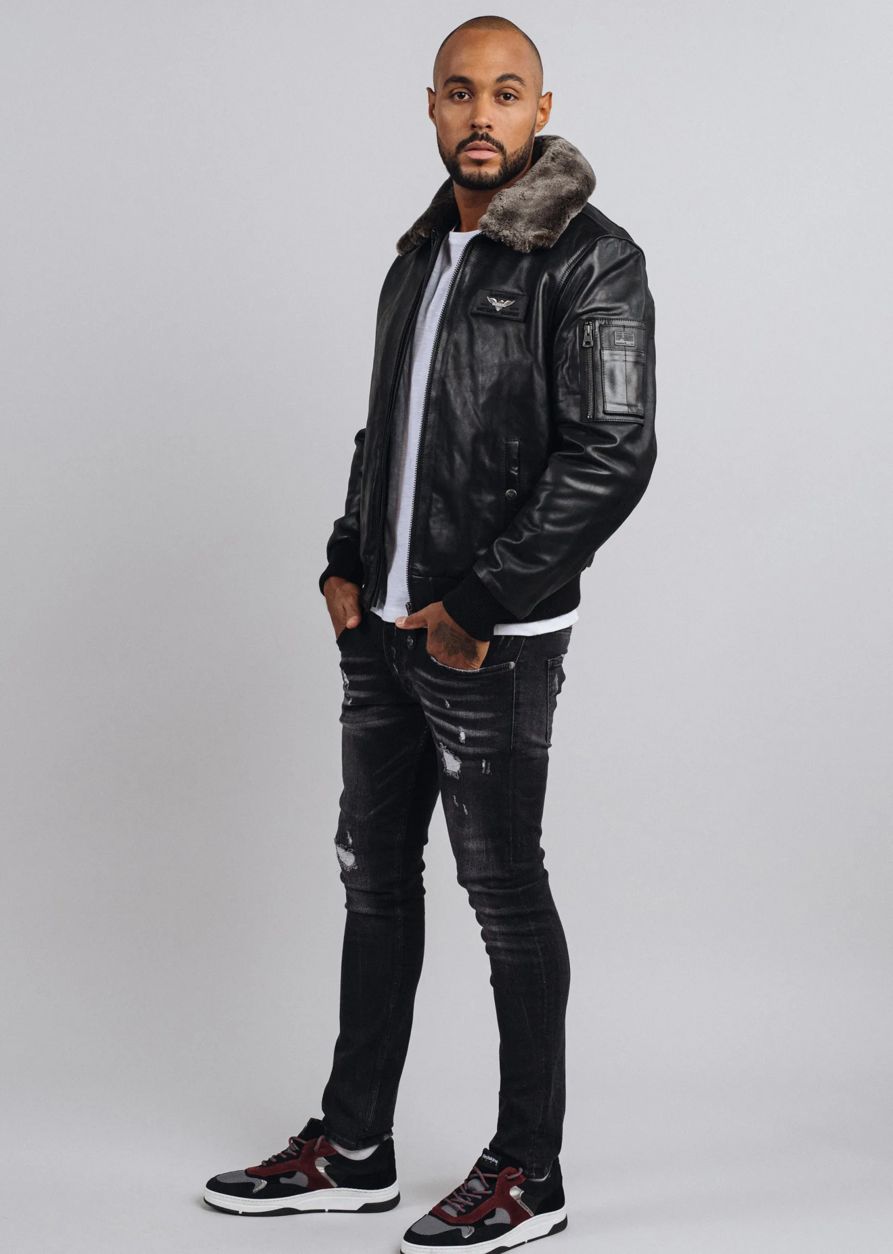 Cuir noir TEXACO FENDER