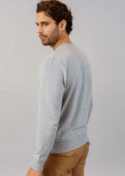 Sweatshirt gris chiné MASK PRIVATE