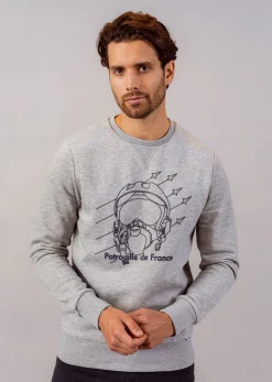 Sweatshirt gris chiné PATROL POSTER