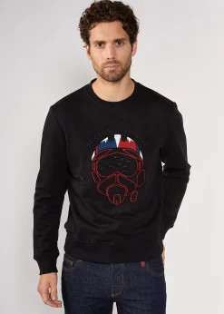 Sweatshirt noir MASK PRIVATE