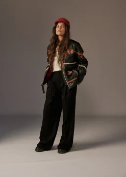 Veste en cuir noire R66 VEGAS